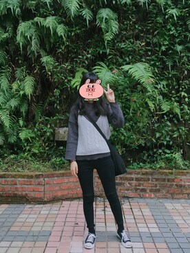 「アイテム（ベスト、シルバー系）」を使った、lilyさん（レディース・159cm）の冬コーディネート