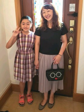 ワンピース ドレスを使った ギンガムチェック の人気ファッションコーディネート 年齢 40歳 44歳 Wear