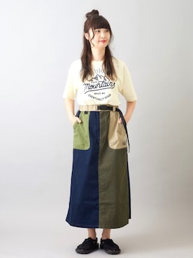 「CUBE SUGAR（キューブシュガー）のアイテム」を使った、mkmk_0922さん（レディース・158cm）の夏コーディネート