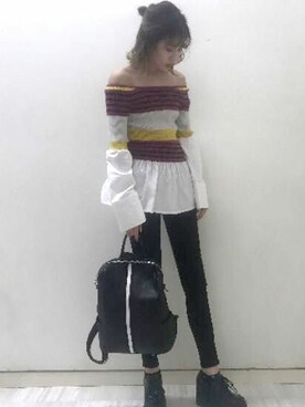 「プラットフォーム」｜「アイテム（その他シューズ）」を使った、BARAKさん（レディース・159cm）の冬コーディネート