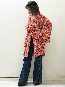 「ロングガウン」｜BARAKさん（レディース・159cm）の春コーディネート