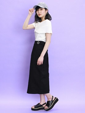 「グルカスカート」｜BARAKさん（レディース・159cm）の春コーディネート