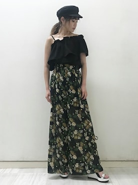 「BARAK（バラク）のアイテム（キャップ）」を使った、BARAKさん（レディース・159cm）の夏コーディネート