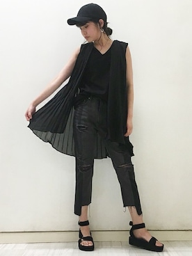 「BARAK（バラク）のアイテム（キャップ）」を使った、BARAKさん（レディース・159cm）の秋コーディネート