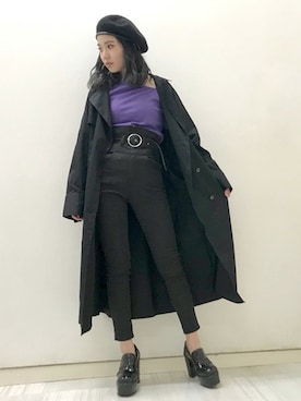 「BARAK（バラク）のアイテム（ハンチング/ベレー帽）」を使った、BARAKさん（レディース・159cm）の秋コーディネート