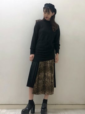 「厚底」｜BARAKさん（レディース・168cm）の冬コーディネート
