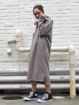 「スエット」｜BARAKさん（レディース・160cm）の冬コーディネート