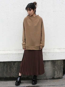 「厚底」｜BARAKさん（レディース・160cm）の冬コーディネート