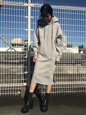 「厚底」｜BARAKさん（レディース・160cm）の冬コーディネート