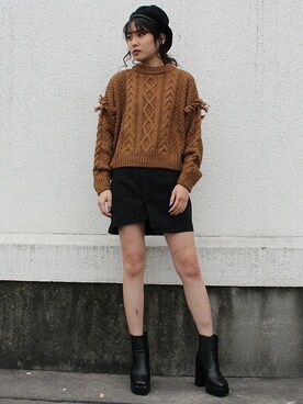 「バラク」｜BARAKさん（レディース・160cm）の冬コーディネート