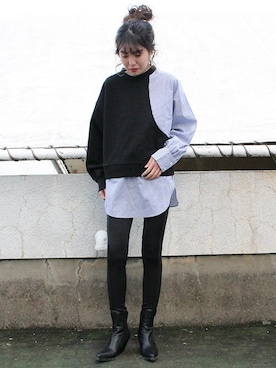 「スエット」｜BARAKさん（レディース・160cm）の冬コーディネート