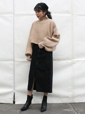 「BARAK（バラク）のアイテム」を使った、BARAKさん（レディース・160cm）の冬コーディネート