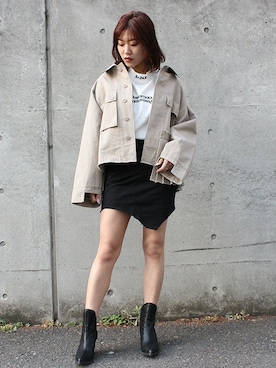 「BARAK（バラク）のアイテム」を使った、BARAKさん（レディース・160cm）の冬コーディネート