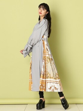 「BARAK（バラク）のアイテム（トレンチコート）」を使った、BARAKさん（レディース・163cm）の冬コーディネート