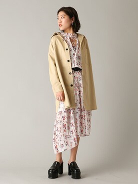 「春ワンピ」｜BARAKさん（レディース・160cm）の春コーディネート