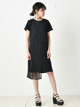 「BARAK（バラク）のアイテム（サンダル）」を使った、BARAKさん（レディース・160cm）の春コーディネート