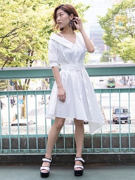 「春ワンピ」｜BARAKさん（レディース・160cm）の春コーディネート