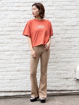 「BARAK（バラク）のアイテム（サンダル）」を使った、BARAKさん（レディース・160cm）の春コーディネート