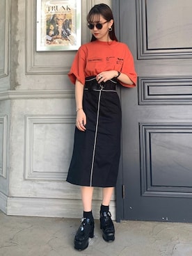 「ベルト付き」｜BARAKさん（レディース・168cm）の春コーディネート