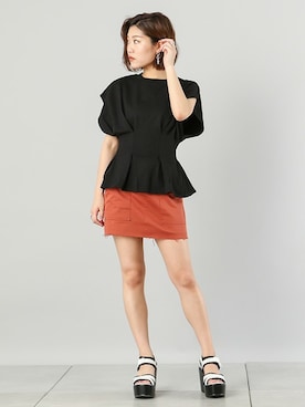 「BARAK（バラク）のアイテム」を使った、BARAKさん（レディース・160cm）の夏コーディネート