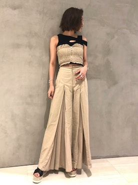 「プリーツ」｜BARAKさん（レディース・160cm）の春コーディネート