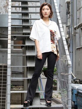 「BARAK（バラク）のアイテム」を使った、BARAKさん（レディース・160cm）の夏コーディネート
