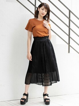 「BARAK（バラク）のアイテム」を使った、BARAKさん（レディース・167cm）の夏コーディネート