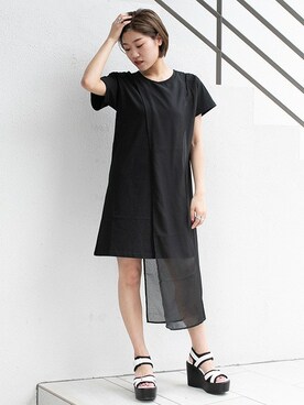「Tシャツワンピ」｜BARAKさん（レディース・160cm）の夏コーディネート