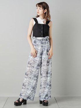 「BARAK（バラク）のシアータイダイ柄パンツ（その他パンツ）」を使った、BARAKさん（レディース・167cm）の夏コーディネート