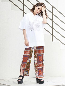 「BARAK（バラク）のアイテム」を使った、BARAKさん（レディース・167cm）の夏コーディネート