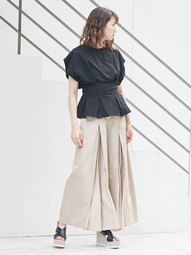 「プリーツ」｜BARAKさん（レディース・167cm）の夏コーディネート