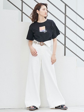 「BARAK（バラク）のアイテム」を使った、BARAKさん（レディース・167cm）の夏コーディネート