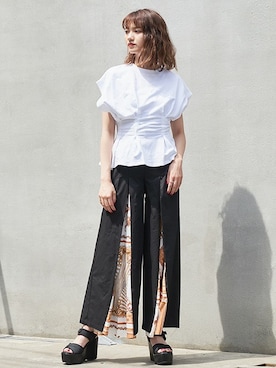 「BARAK（バラク）のアイテム」を使った、BARAKさん（レディース・167cm）の夏コーディネート