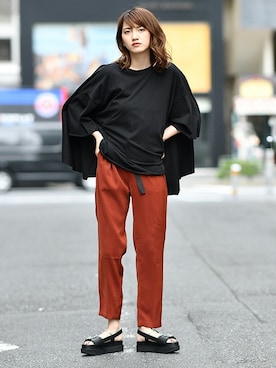 「ベルト付き」｜BARAKさん（レディース・167cm）の夏コーディネート