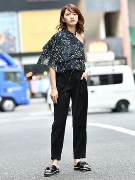 「BARAK（バラク）のアイテム」を使った、BARAKさん（レディース・167cm）の夏コーディネート