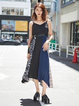 「プリーツ」｜BARAKさん（レディース・167cm）の夏コーディネート