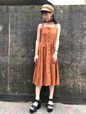 「BARAK（バラク）のアイテム（財布/小物）」を使った、BARAKさん（レディース・168cm）の夏コーディネート