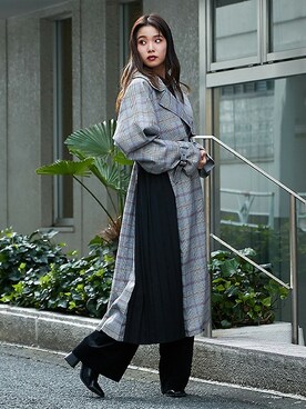 「BARAK（バラク）のアイテム（トレンチコート）」を使った、BARAKさん（レディース・160cm）の秋コーディネート