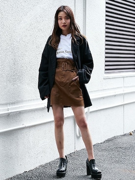 「BARAK（バラク）のアイテム（ジャケット/アウター）」を使った、BARAKさん（レディース・160cm）の秋コーディネート