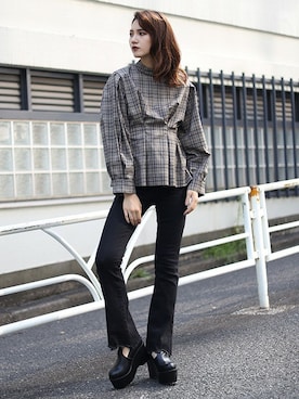 「BARAK（バラク）のアイテム」を使った、BARAKさん（レディース・167cm）の秋コーディネート