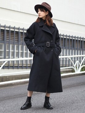「BARAK（バラク）のアイテム（トレンチコート）」を使った、BARAKさん（レディース・167cm）の秋コーディネート