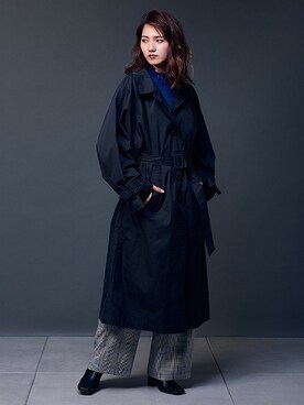 「BARAK（バラク）のアイテム（トレンチコート）」を使った、BARAKさん（レディース・167cm）の秋コーディネート
