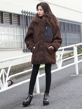 「ハイウエストデニム」｜BARAKさん（レディース・160cm）の秋コーディネート