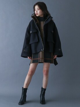 「BARAK（バラク）のアイテム（その他アウター）」を使った、BARAKさん（レディース・160cm）の秋コーディネート