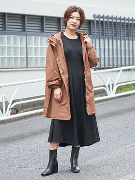 「BARAK（バラク）のアイテム（その他アウター）」を使った、BARAKさん（レディース・161cm）の秋コーディネート