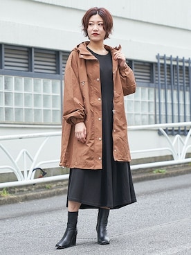 「BARAK（バラク）のアイテム（その他アウター）」を使った、BARAKさん（レディース・161cm）の秋コーディネート