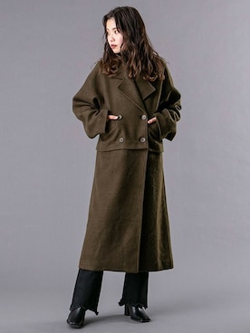 「BARAK（バラク）のアイテム（パンツ）」を使った、BARAKさん（レディース・160cm）の秋コーディネート