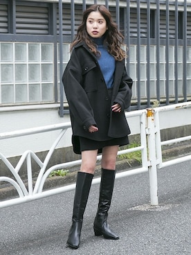 「BARAK（バラク）のアイテム（その他アウター）」を使った、BARAKさん（レディース・160cm）の秋コーディネート