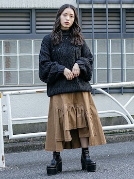 「BARAK（バラク）のアイテム」を使った、BARAKさん（レディース・152cm）の秋コーディネート