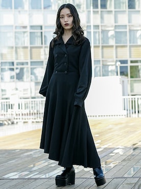 「アイテム（ブーティ）」を使った、BARAKさん（レディース・152cm）の秋コーディネート